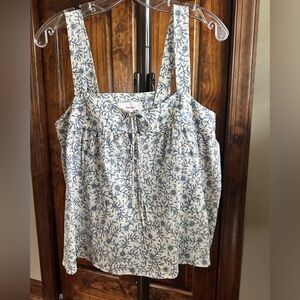 XIRENA Sleeveless Tie Front Tank Top flowy cotton Sz XS LIKE NEW